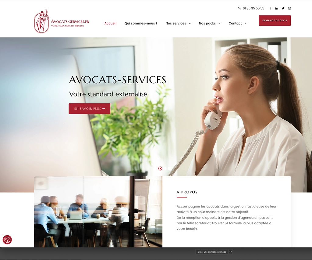 webdesign - avocats services - unifypixels.com agence digitale