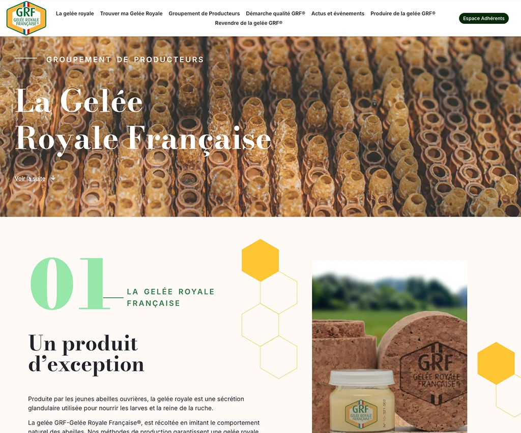 WordPress - Gelée Royale Française - unifypixels.com agence digitale