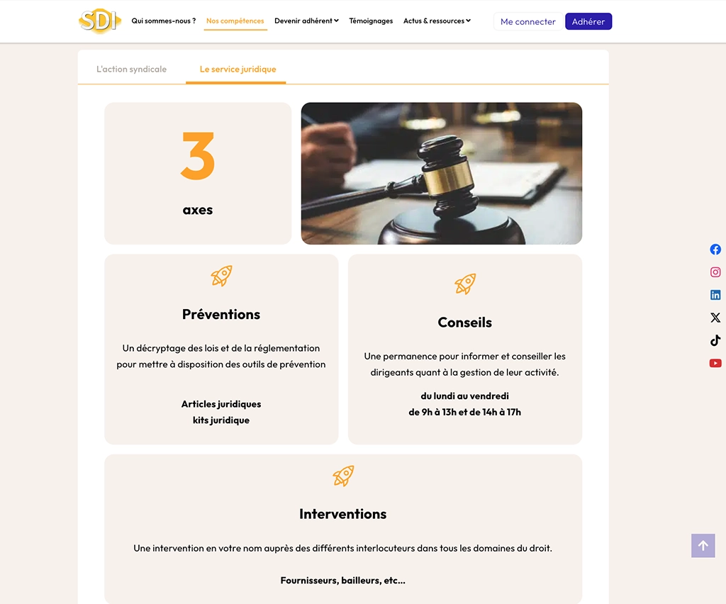 WordPress - Syndicat Des Indépendants - unifypixels.com agence digitale